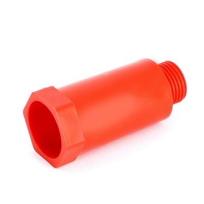 Заглушка пластиковая 1/2` с резиновым кольцом (красная)