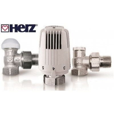 V772401 Herz Комплект для подключения радиатора Standart угловой (TS-90 DN 15, RL-1 DN 15)