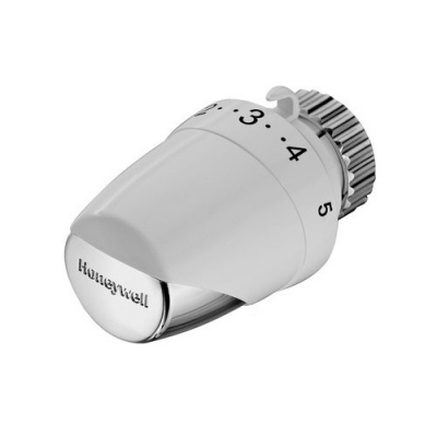 Термостатическая головка Honeywell T2021 `Тера 4` цвет белый/хром (настройка 6 ... 28 C) для всех радиаторных клапанов Honeywell