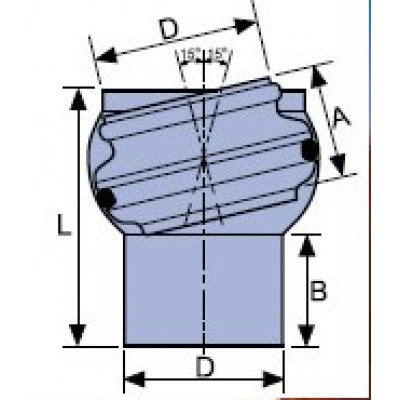 WAVIN Муфта регулируемая +/- 150 для седловых патрубков; 160 (3264594316) для наружной канализации
