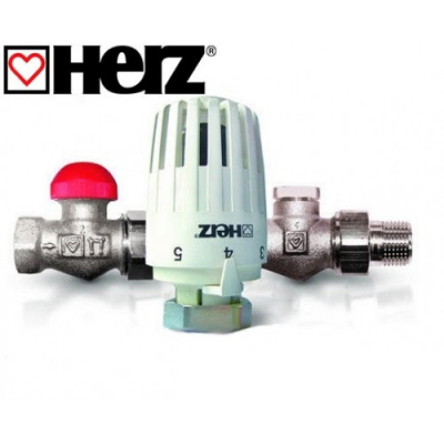 V772363 Herz Комплект для подключения радиатора Project прямой (TS-90-V DN 15, RL-1 DN 15)