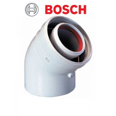 Bosch AZB 608/1. Колено коаксиальное 45° Ф80/125 (7719002767)